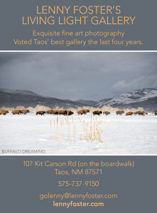 Lenny Foster Living Light Gallery Ad for Taos Magazine